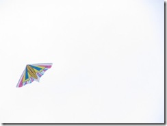 kite in flight on white